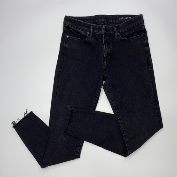 All Saints Pants - All Saints Grace Ankle Raw Hem Jeans